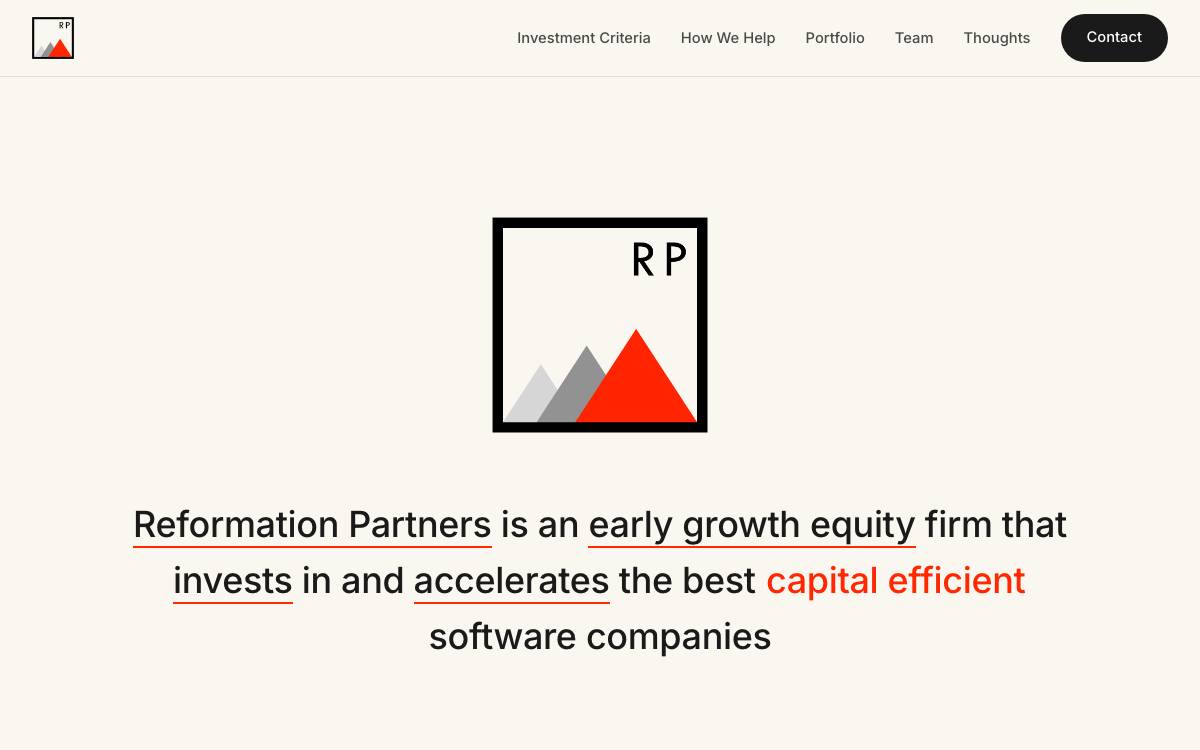 Reformation Partners website preview