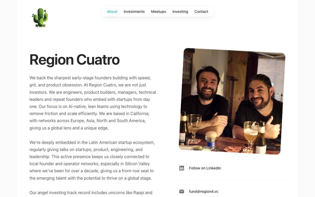 Region Cuatro website preview