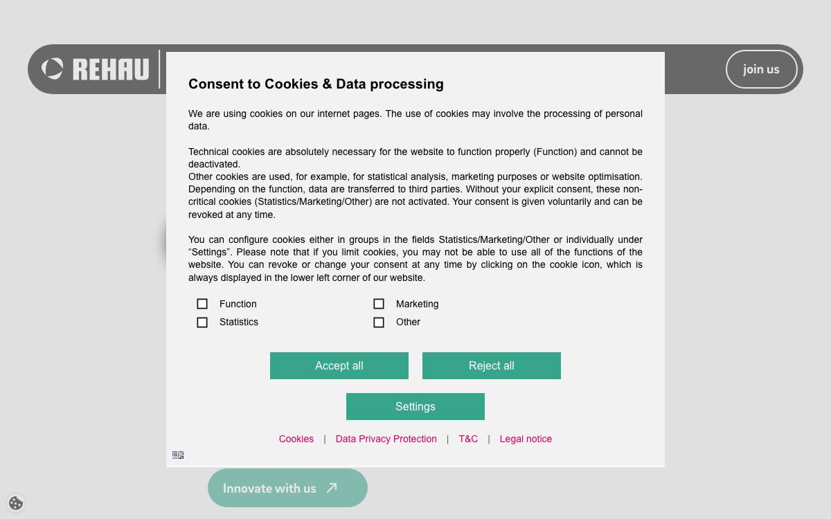 REHAU New Ventures website preview