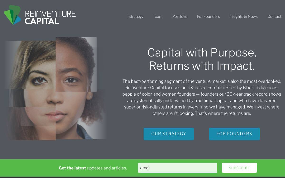 Reinventure Capital website preview