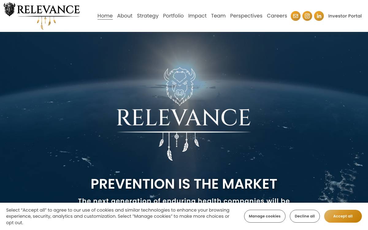 Relevance Ventures website preview