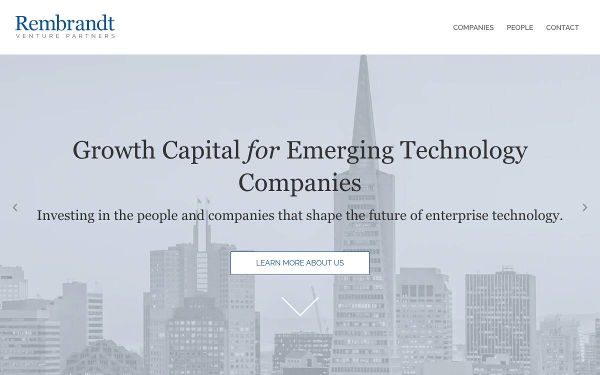 Rembrandt Venture Partners website preview