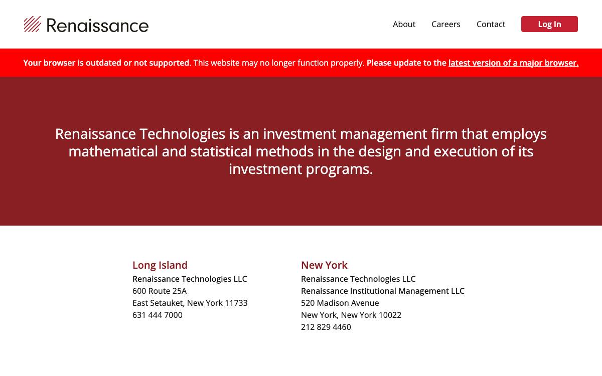 Renaissance Technologies website preview