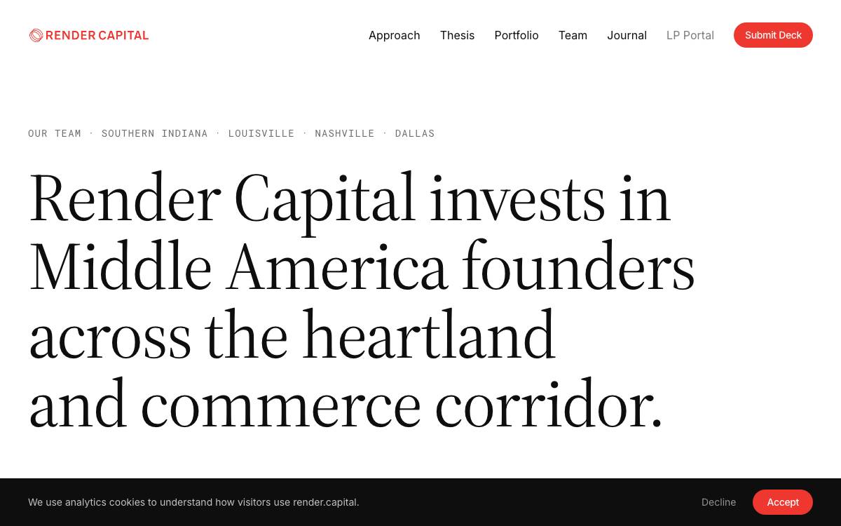 Render Capital website preview