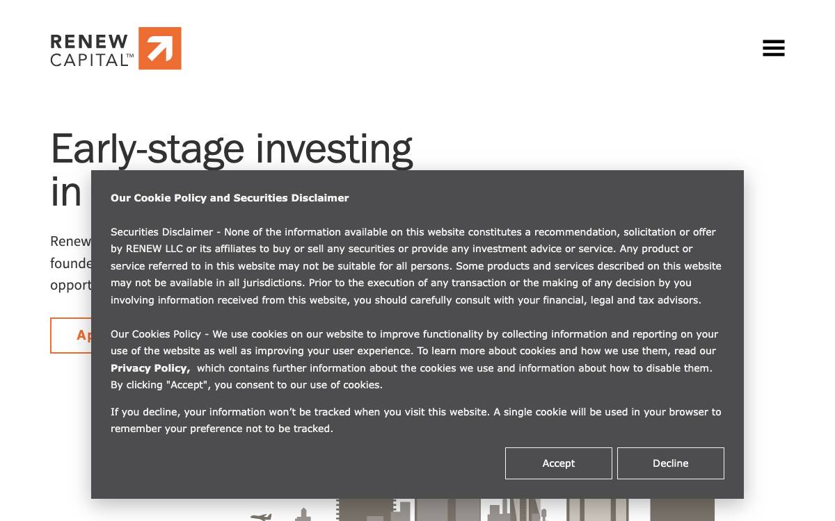 Renew Capital website preview
