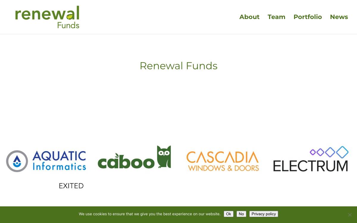 Renewal Funds website preview