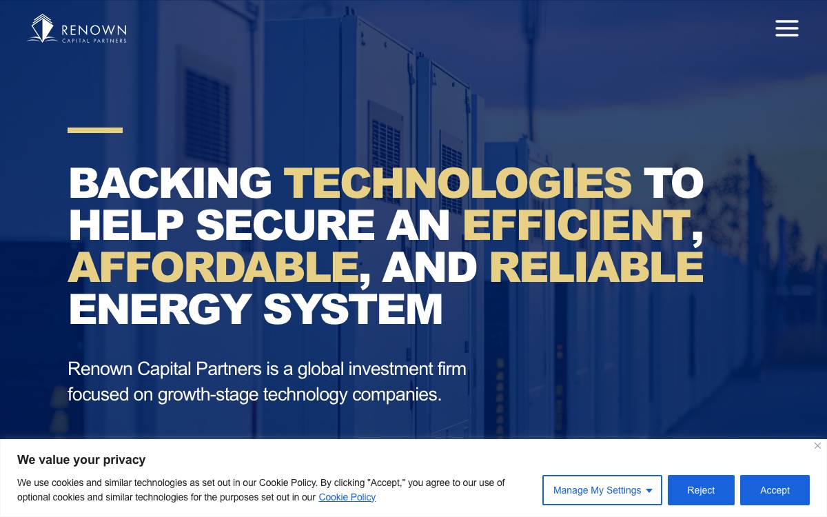 Renown Capital Partners website preview