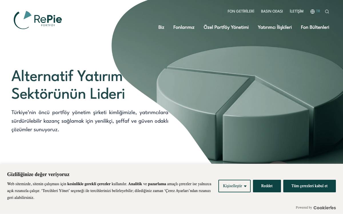 RePie Asset Management website preview