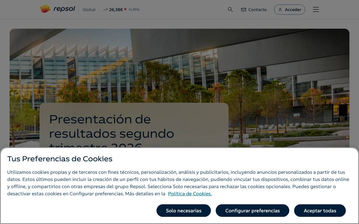 Repsol Energy Ventures website preview