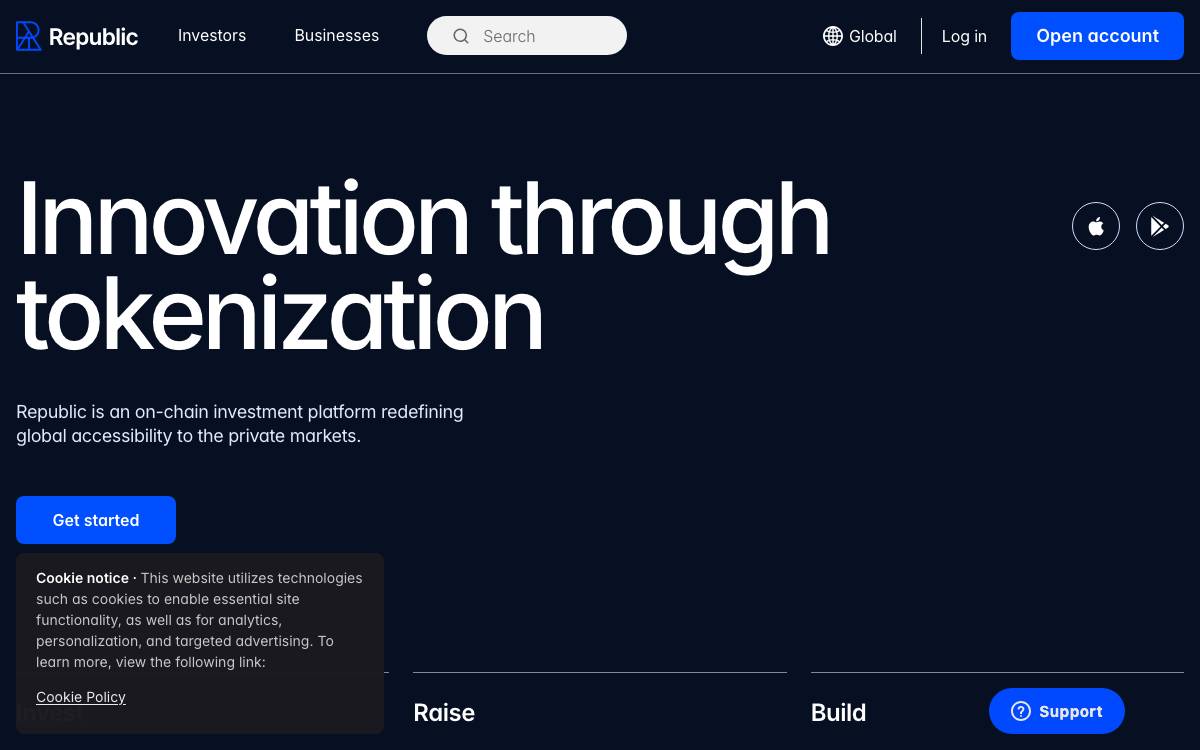 Republic Ventures website preview