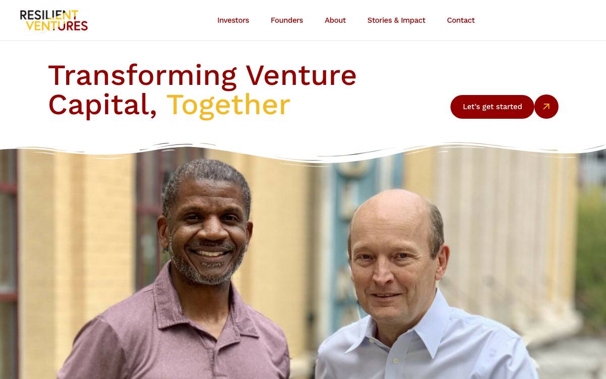 Resilient Ventures website preview