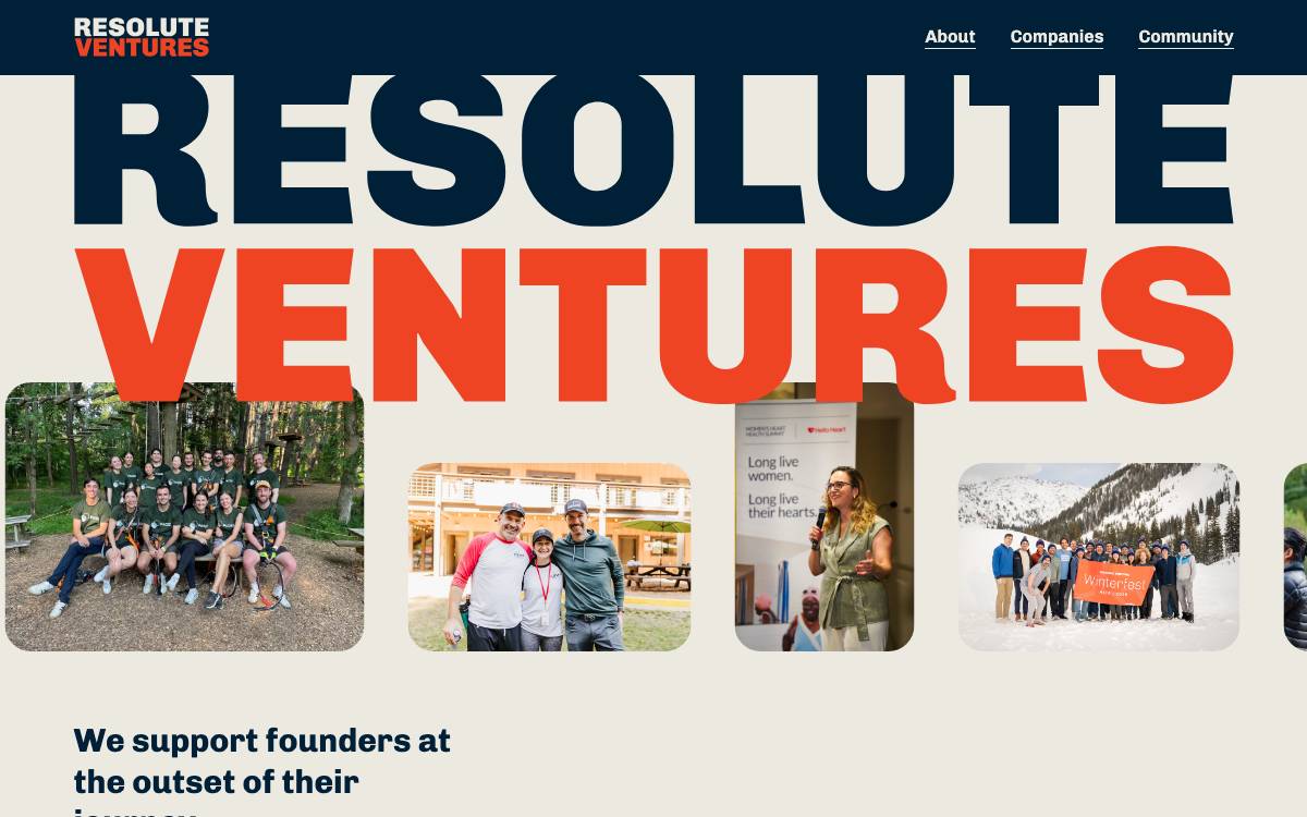 Resolute Ventures website preview