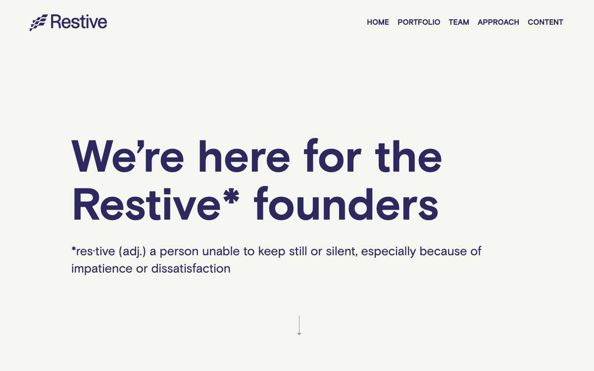 Restive Ventures website preview