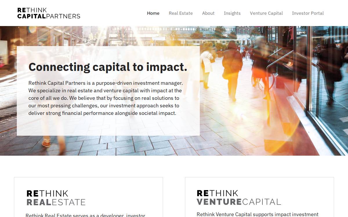 Rethink Capital Partners website preview