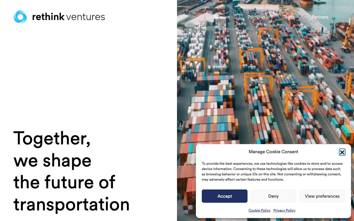 Rethink Ventures website preview