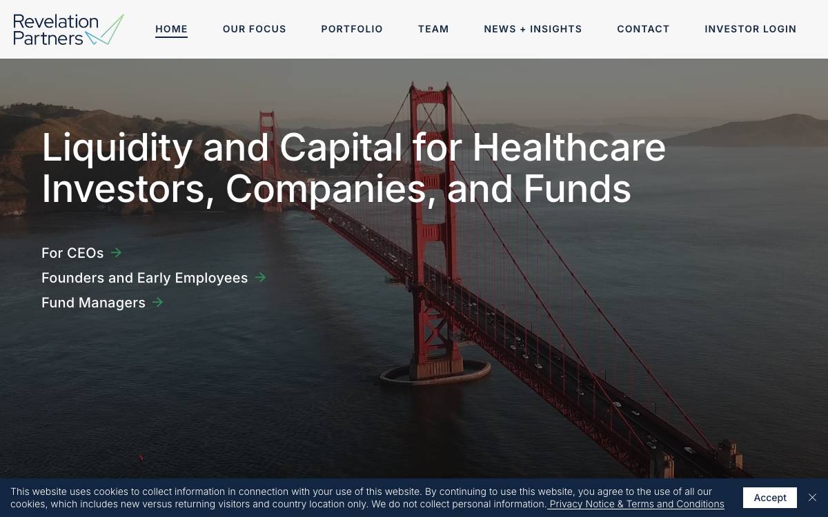 Revelation Partners website preview