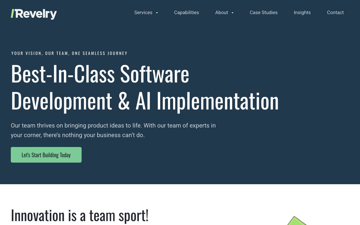 Revelry Venture Partners website preview