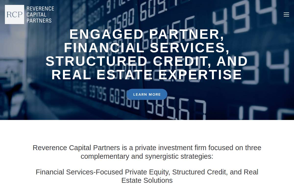 Reverence Capital Partners website preview