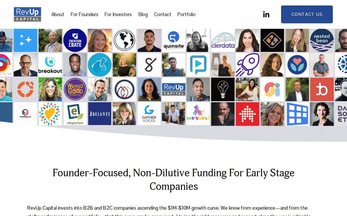 RevUp Capital website preview