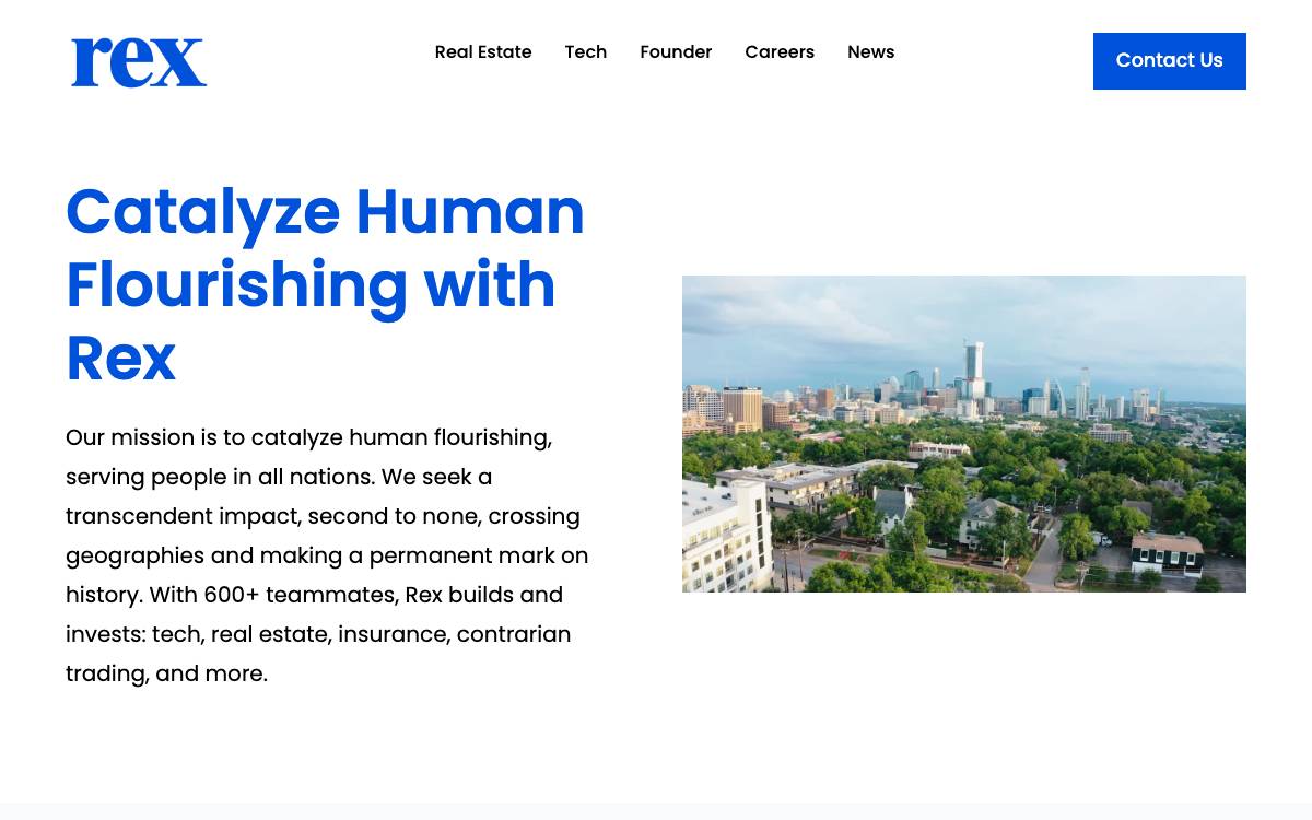 Rex Tech Ventures website preview