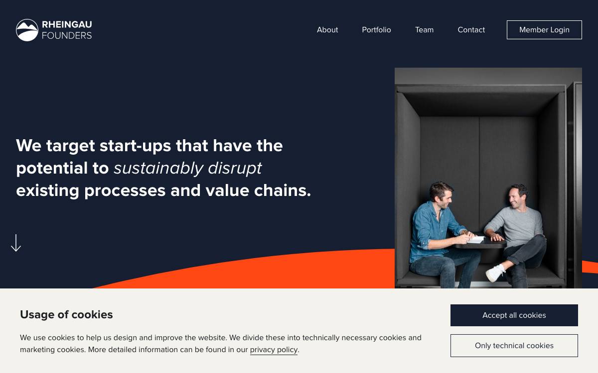 Rheingau Founders website preview