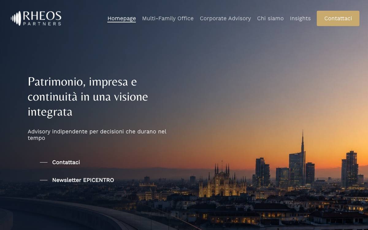 RHEOS Partners website preview