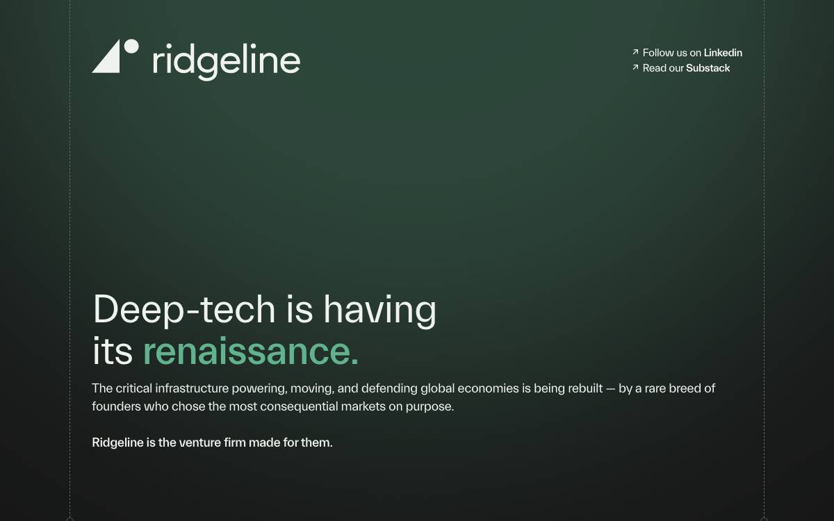 Ridgeline Ventures website preview