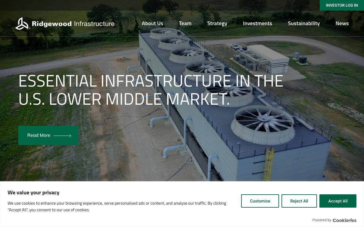 Ridgewood Infrastructure website preview
