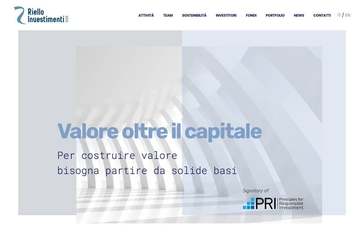 Riello Investimenti SGR S.p.A. website preview