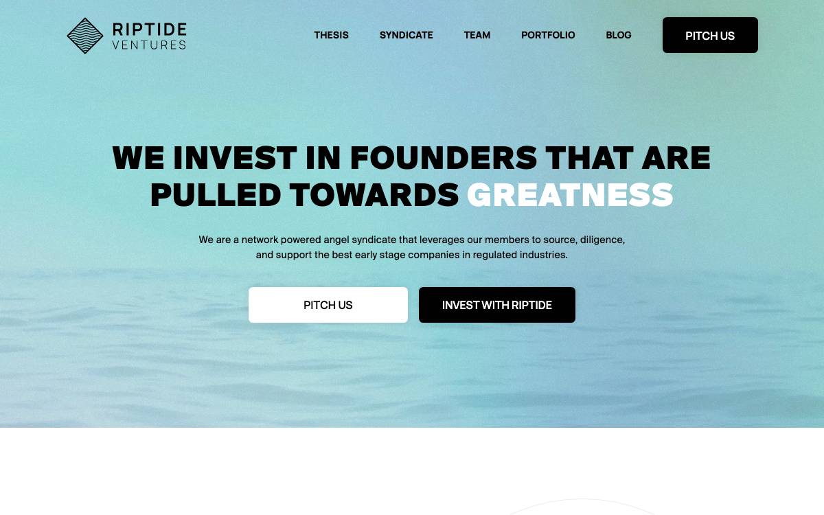 Riptide Ventures website preview