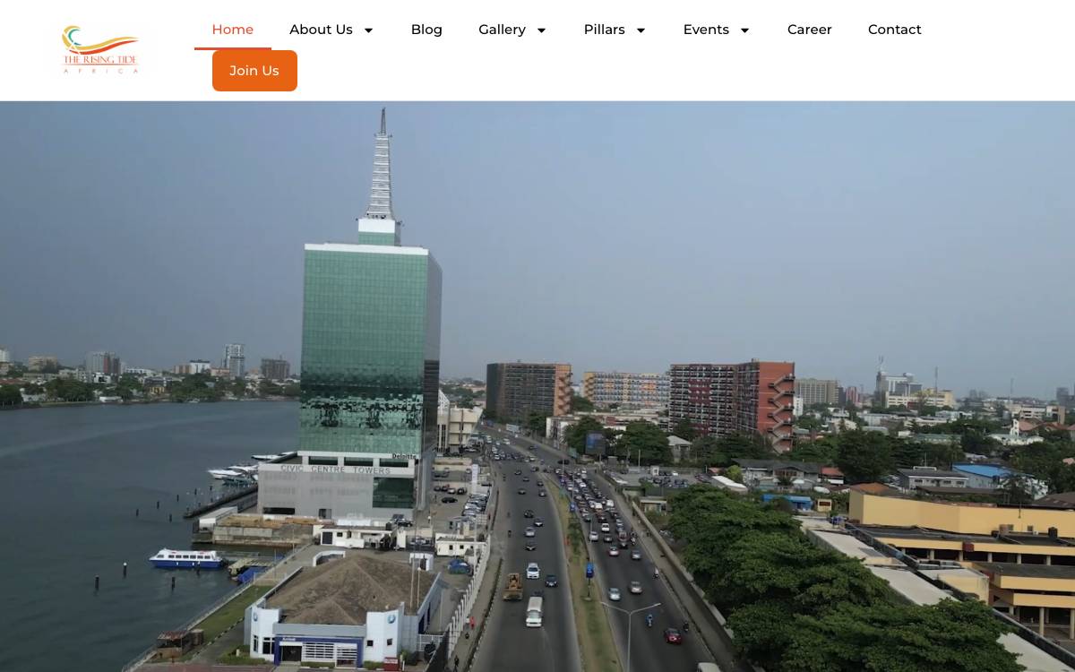 Rising Tide Africa (RTA) website preview