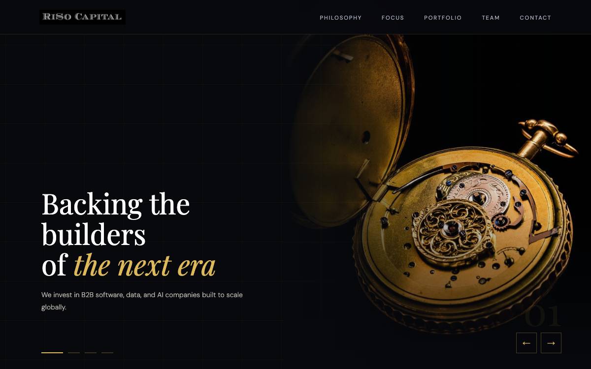 Riso Capital website preview