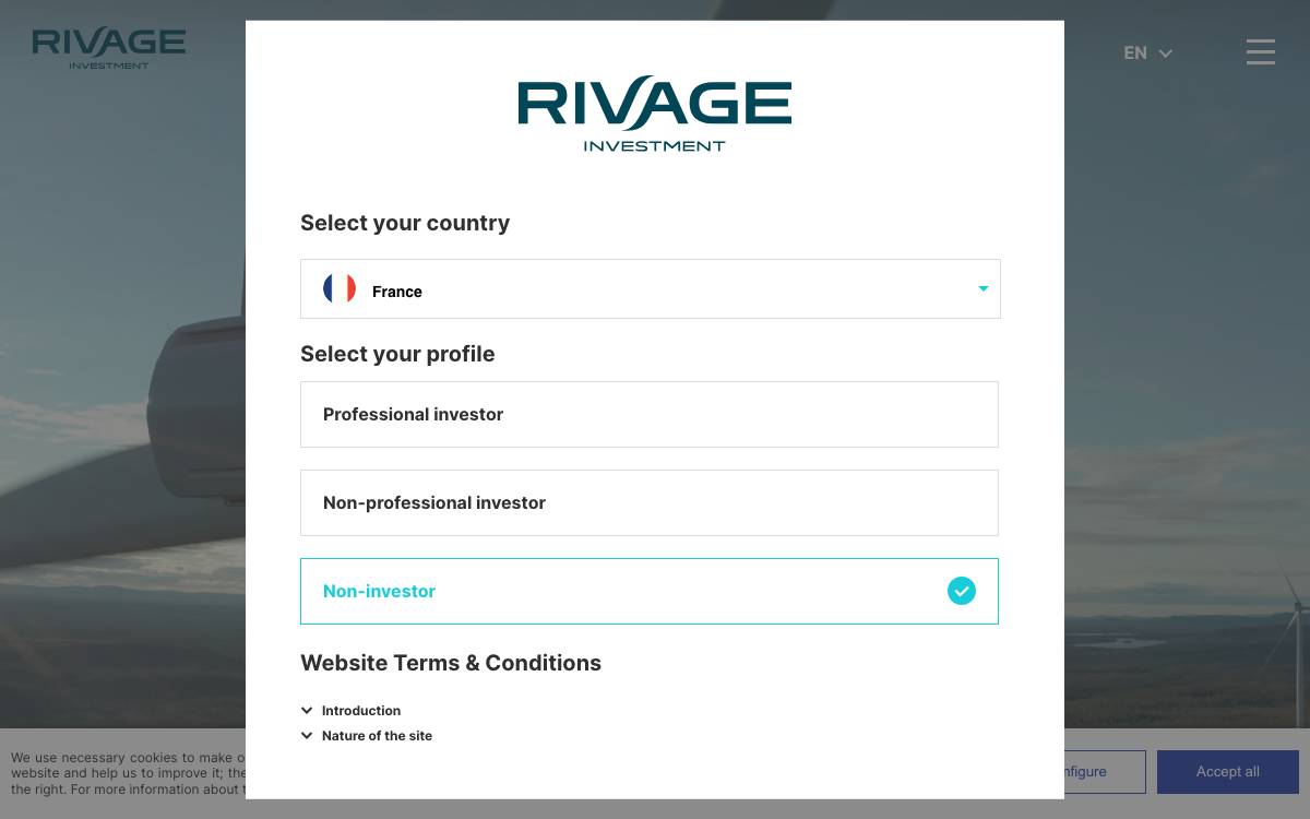 Rivage Investment website preview