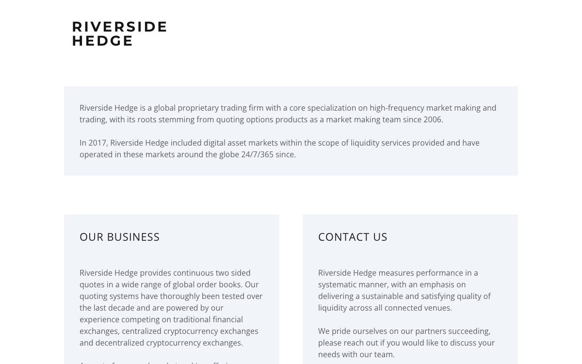 Riverside Hedge website preview