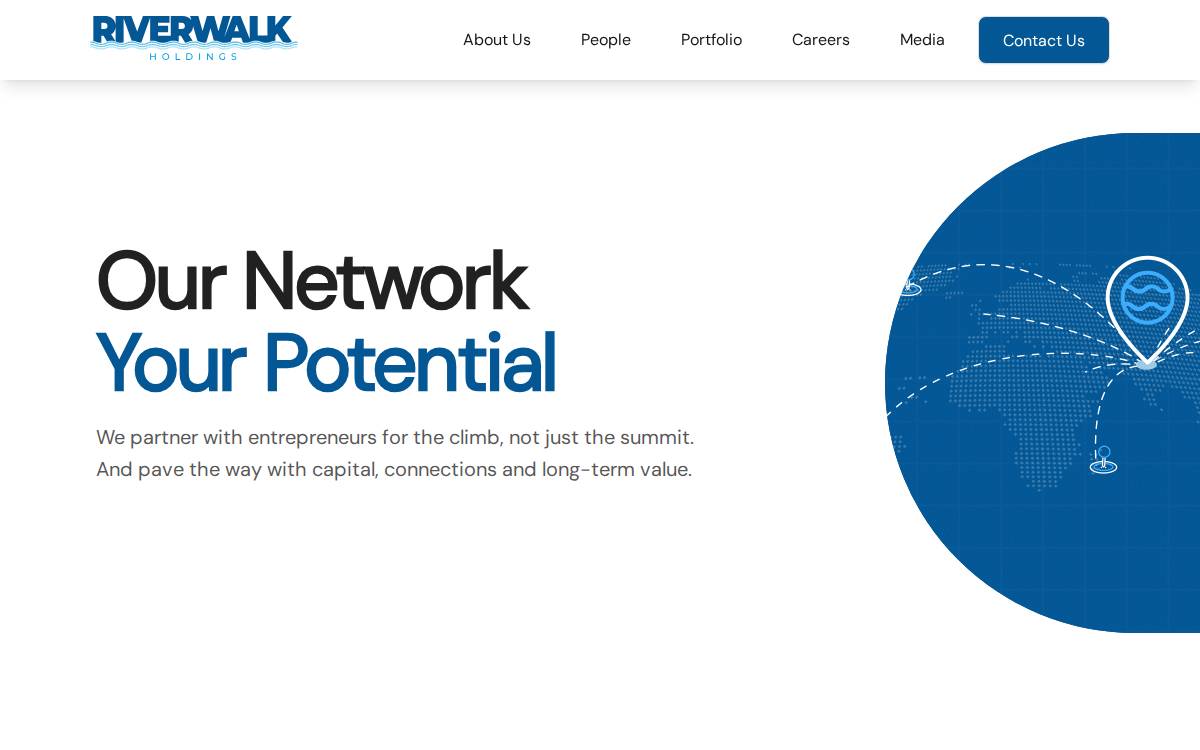 Riverwalk Holdings website preview