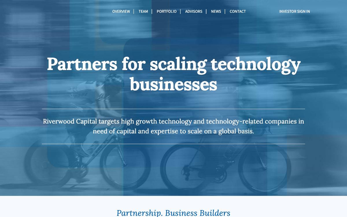 Riverwood Capital website preview