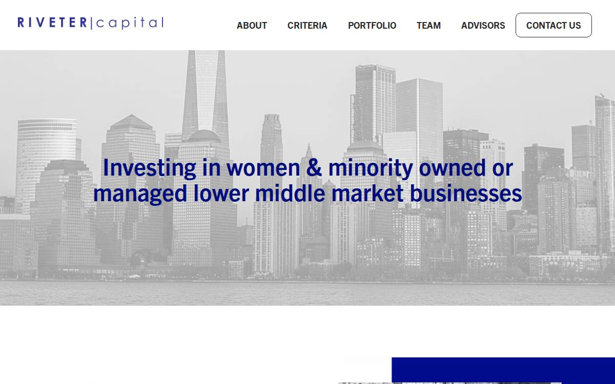 Riveter Capital website preview