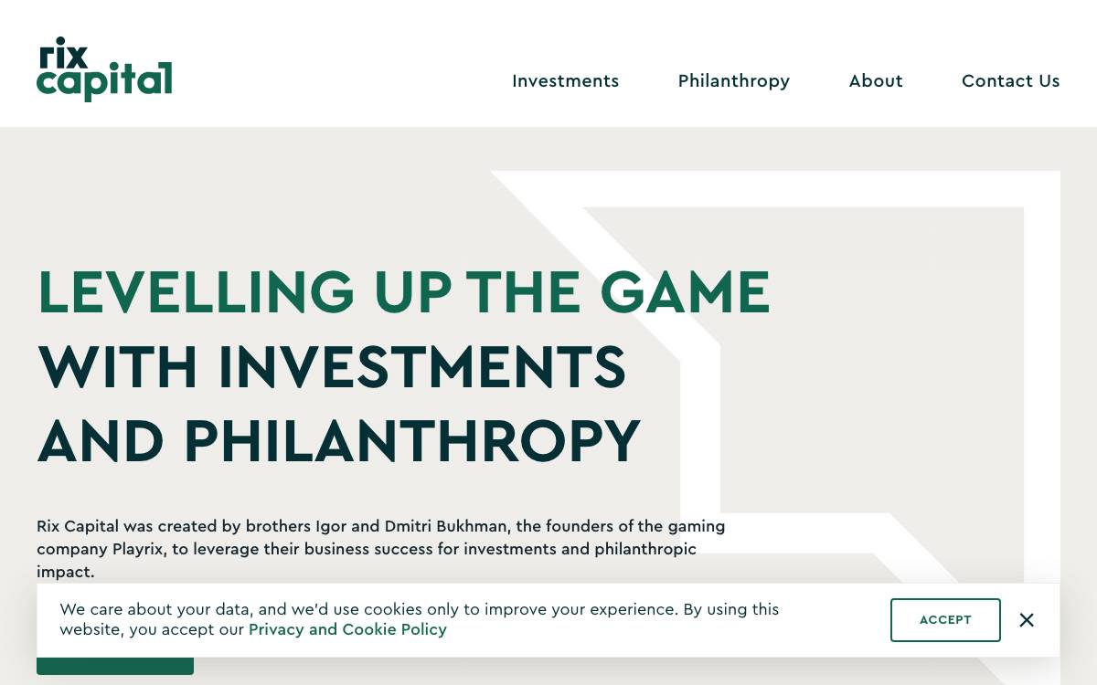 RIX Capital website preview