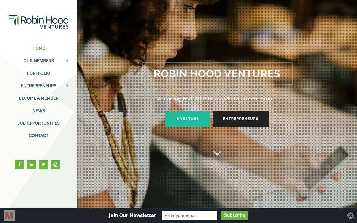 Robin Hood Ventures website preview