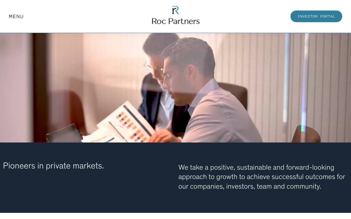 Roc Partners website preview