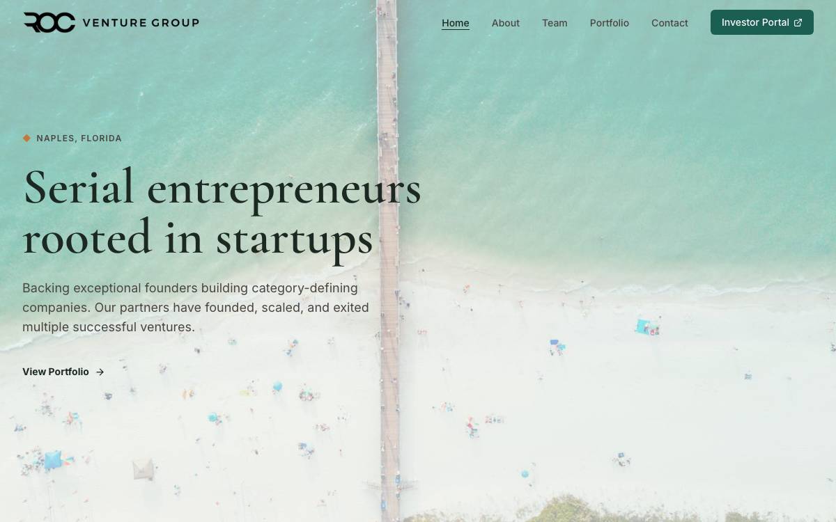 ROC Venture Group website preview