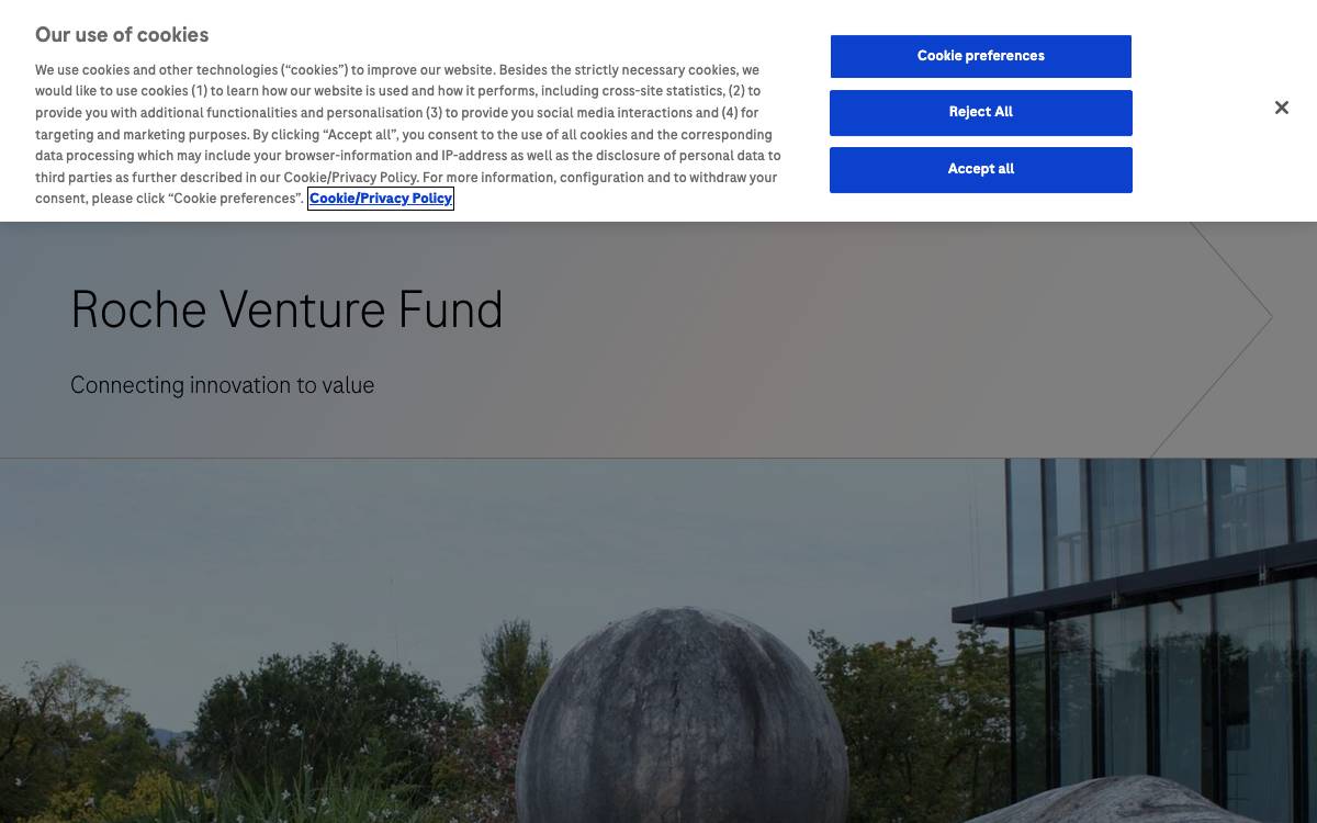 Roche Venture Fund website preview