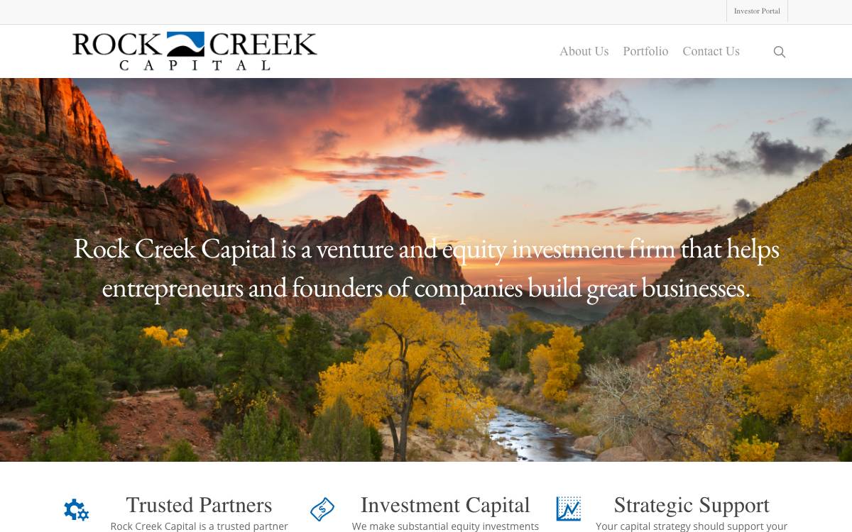 Rock Creek Capital website preview