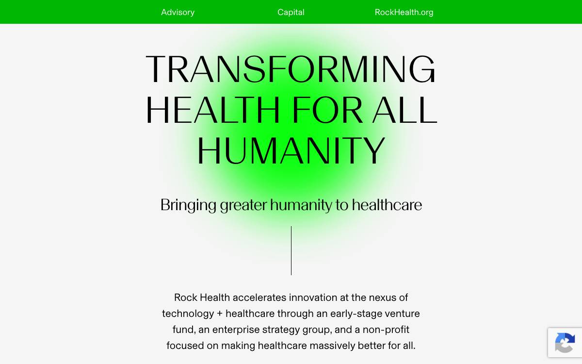 Rock Health website preview