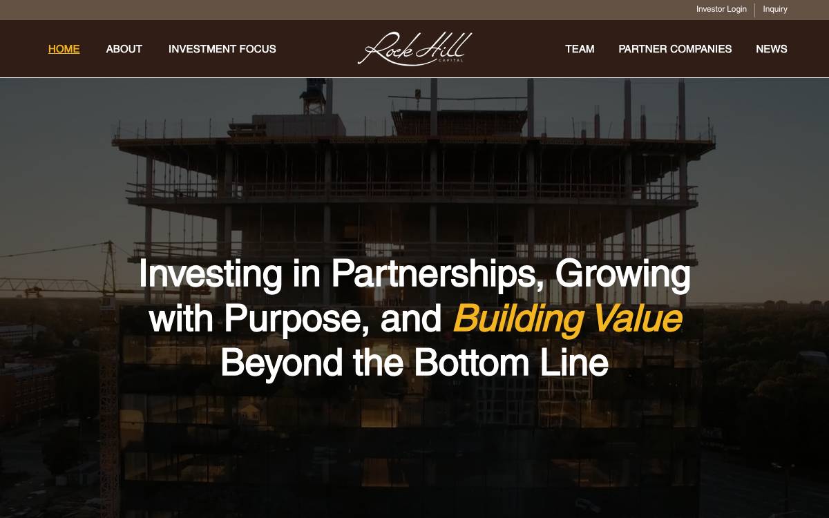 Rock Hill Capital website preview