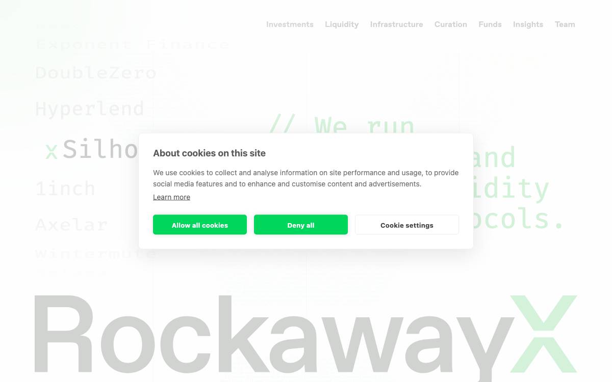 RockawayX website preview
