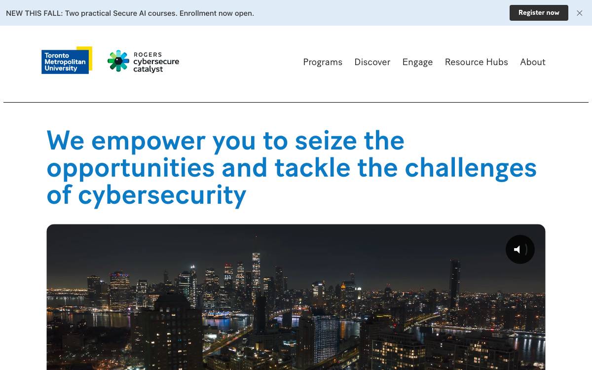 Rogers Cybersecure Catalyst website preview
