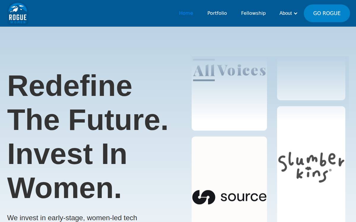 Rogue Womens Fund website preview