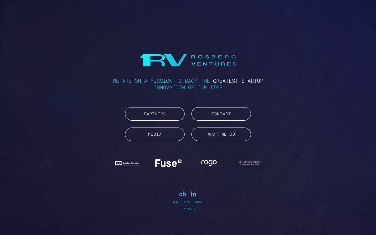 Rosberg Ventures website preview