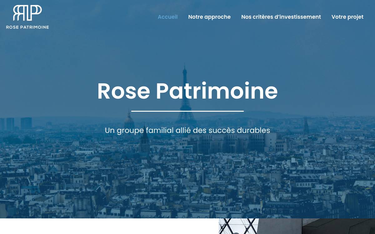 Rose Patrimoine website preview